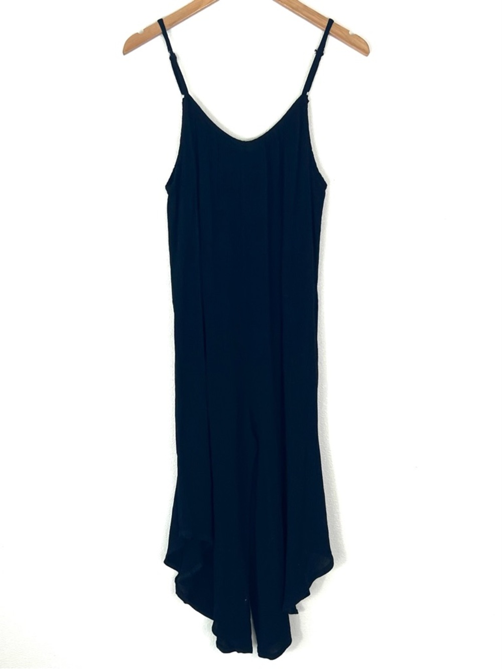 Simple Black Midi Slip Romper Size Medium